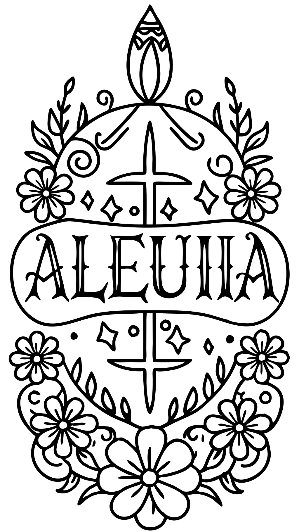 alleluia coloring page